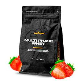 BIGMAN Multi-Phase Whey Proteína Liberación Sostenida 1 Kg Fresa Ideal Deportistas