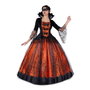 My Other Me Disfraz Reina de Halloween Talla M Adulto Rojo con Tiara, Vestido, Gargantilla, Antifaz y Enaguas