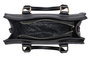 Lucky Bees 1281 Bolso de mano de piel de polivinilo para mujer, negro