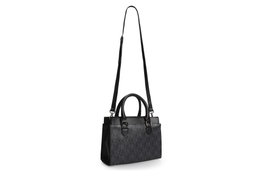 Lucky Bees 1281 Bolso de mano de piel de polivinilo para mujer, negro