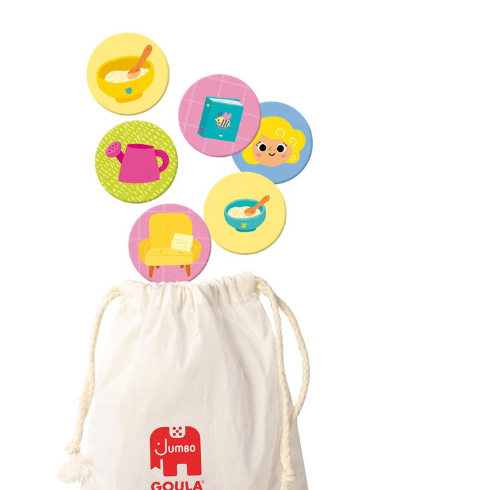 GOULA Ricitos De Oro Y Los Tres Osos 1110100760 Juego de Mesa Cooperativo y de Lotería Multilingüe para Niños +3 Años