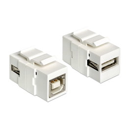 DeLOCK 86320 Módulo Keystone USB 2.0 A a USB 2.0 B Blanco