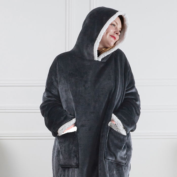 Home Deco Factory Sudadera Larga Con Capucha