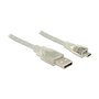 DeLOCK Cable USB 2.0 de USB A a Micro-USB B, 5 m, Transparente