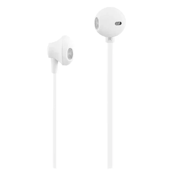 T'nB Sweet Auriculares Intraurales Alámbricos con Micrófono para Llamadas y Música, Conector Jack 3.5 mm, Blanco, 14 g
