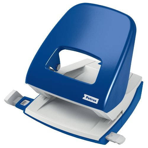 Petrus Taladro de dos punzones modelo 62 Azul, capacidad 30 hojas Petrus Taladro de dos punzones modelo 62 Azul, capacidad 30 hojas