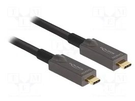 DeLOCK Cable óptico activo USB-C™ 4K Video + Datos + PD 5 m Negro