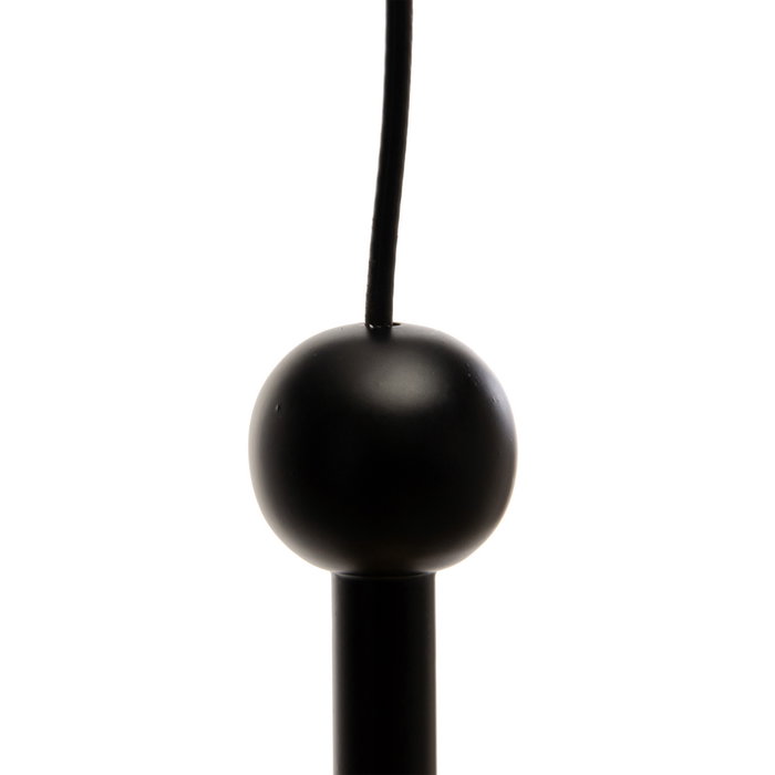 Lámpara Techo Negro-Oro Metal-Cristal 14 X 14 X 26 cm