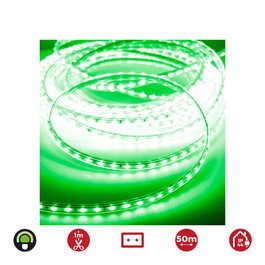 Edm Tira de Led 50m Verde 60 Leds/m 4,2w/m 220-240v IP44