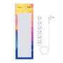 Nanocable Regleta de 6 Tomas, 1.4 m, Blanca