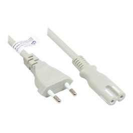 GoodConnections Cable de alimentación Alcasa P0370-GR050 con enchufe tipo C y acoplador C7, 5 m, Gris