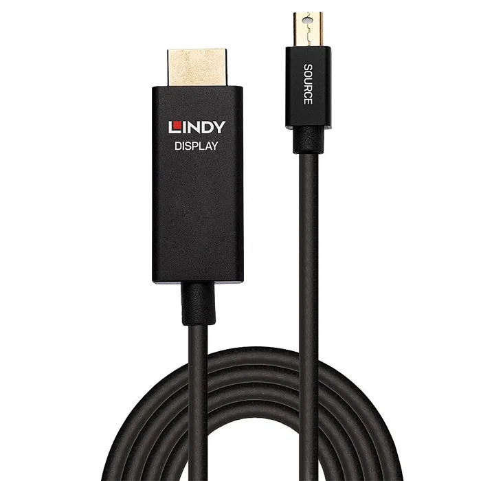 Lindy Cable Adaptador Activo Mini DisplayPort a HDMI 4K@60Hz HDR, 2m