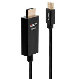 Lindy Cable Mini DisplayPort a HDMI Activo 2m con HDR, Soporta 4K@60Hz