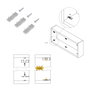 Emuca Kit de herrajes para armario 2 puertas correderas y cierre suave Flow con carriles de superficie 2.35m, tableros no incluidos, Anodizado mate