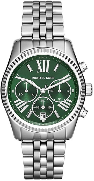 Michael Kors MK6222 con esfera verde y correa plateada Michael Kors MK6222 con esfera verde y correa plateada