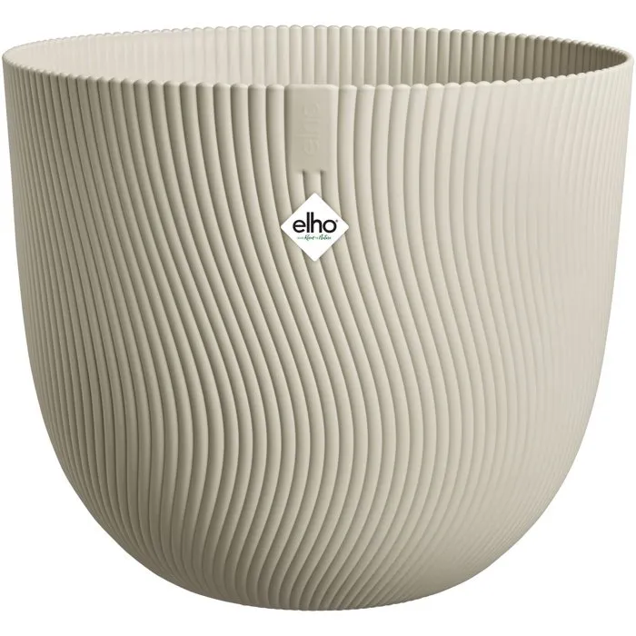 ELHO Maceta Sereh Round 60, 110 litros, Ø 59 x H 51 cm, color beige, interior y exterior ELHO Maceta Sereh Round 60, 110 litros, Ø 59 x H 51 cm, color beige, interior y exterior