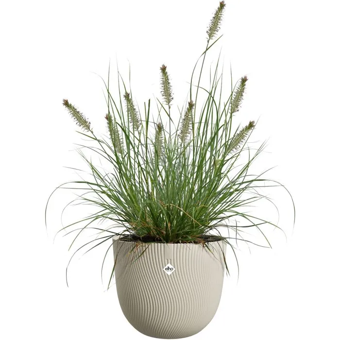 ELHO Maceta Sereh Round 60, 110 litros, Ø 59 x H 51 cm, color beige, interior y exterior ELHO Maceta Sereh Round 60, 110 litros, Ø 59 x H 51 cm, color beige, interior y exterior