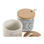DKD Home Decor Azucareros Delhi 2023 Surtido de Colores de Dolomita y Bambú (Pack de 2)</html>