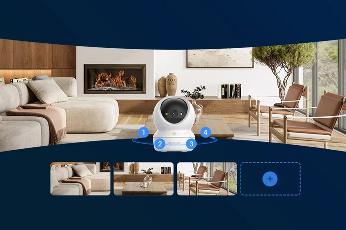 EZVIZ H6c G1 4K Cámara de seguridad IP esférica para interior EZVIZ H6c G1 4K Cámara de seguridad IP esférica para interior
