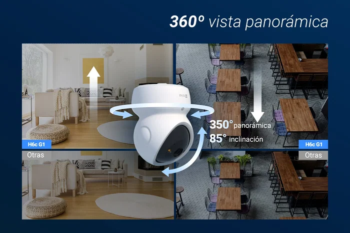 EZVIZ H6c G1 4K Cámara de seguridad IP esférica para interior EZVIZ H6c G1 4K Cámara de seguridad IP esférica para interior