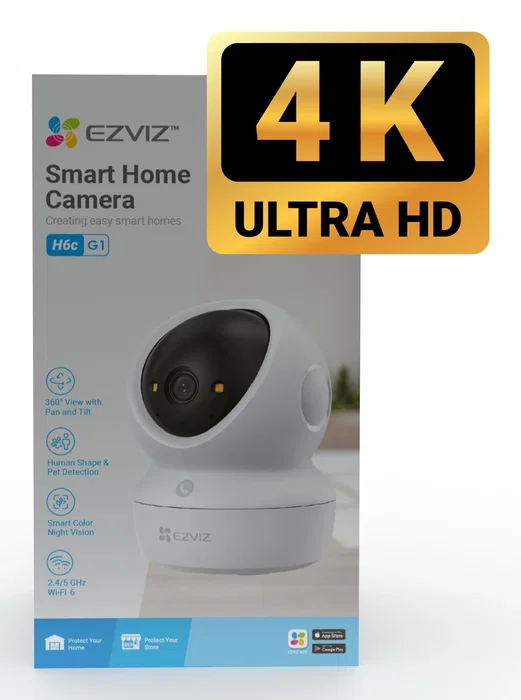 EZVIZ H6c G1 4K Cámara de seguridad IP esférica para interior EZVIZ H6c G1 4K Cámara de seguridad IP esférica para interior