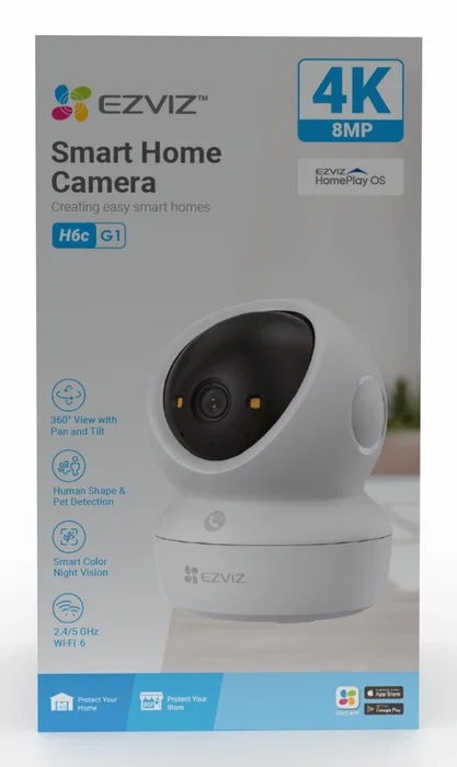 EZVIZ H6c G1 4K Cámara de seguridad IP esférica para interior EZVIZ H6c G1 4K Cámara de seguridad IP esférica para interior