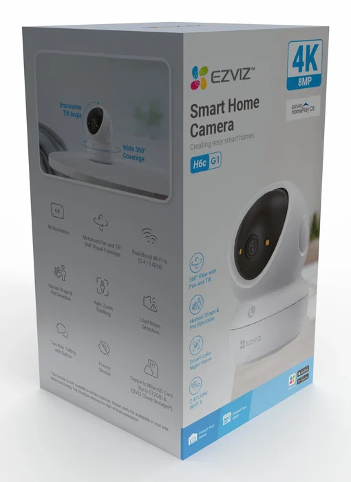 EZVIZ H6c G1 4K Cámara de seguridad IP esférica para interior EZVIZ H6c G1 4K Cámara de seguridad IP esférica para interior
