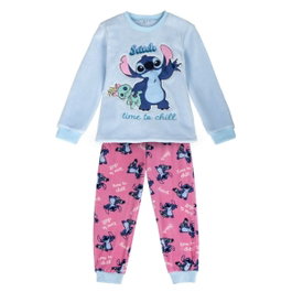 Cerdá Pijama Largo Coral Fleece Aplicaciones Stitch 14 Años Light Blue