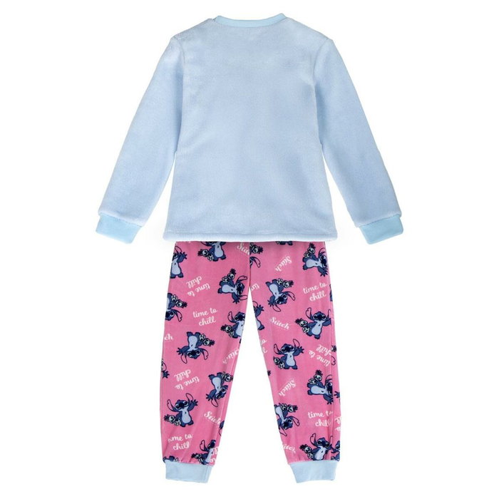 Cerdá Pijama Largo Coral Fleece Aplicaciones Stitch 14 Años Light Blue