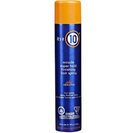 It's a 10, Miracle Super Hold Finishing Spray Plus Keratin, Laca para el cabello, Estilo, Fijación extra fuerte, 334 ml