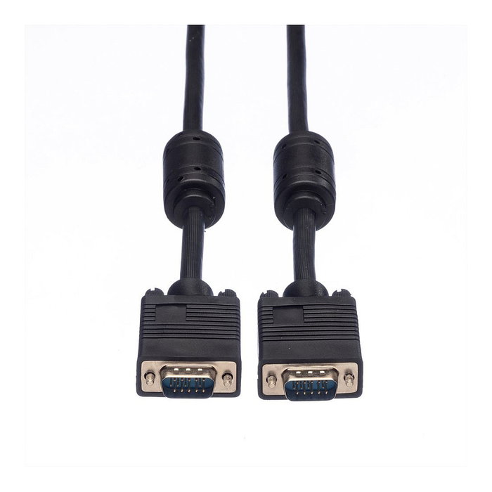 ROLINE 11.04.5270 Cable VGA (D-Sub) Macho a Macho de 20 metros con Núcleo de Ferrita, Negro