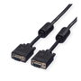 ROLINE 11.04.5270 Cable VGA (D-Sub) Macho a Macho de 20 metros con Núcleo de Ferrita, Negro