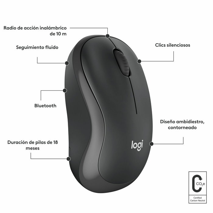 Logitech M240 Silent Bluetooth Grafito