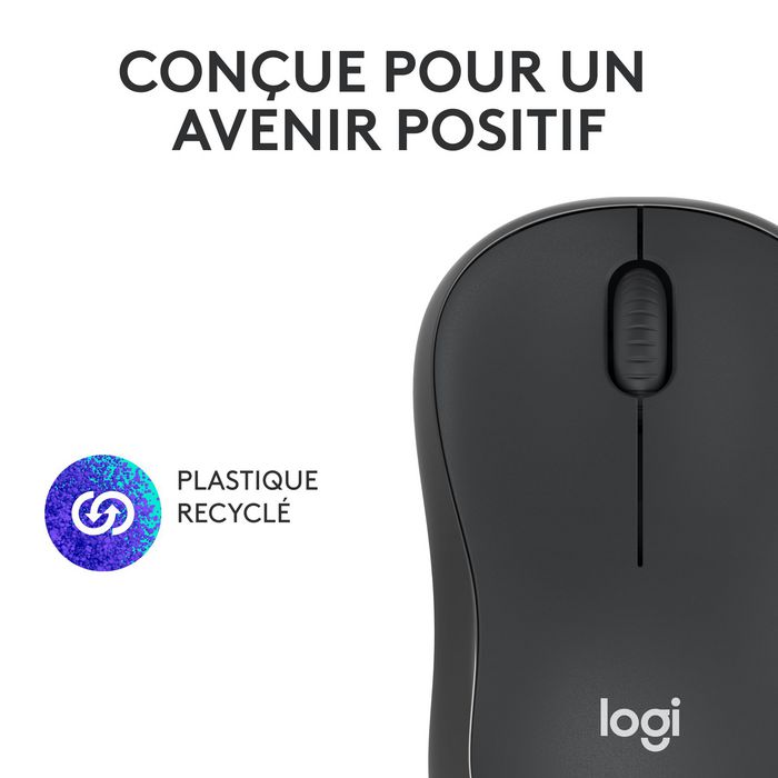 Logitech M240 Silent Bluetooth Mouse Inalambrico Silencioso, Bateria 18 Meses, Bluetooth hasta 10m, Conexion Rapida, Para PC y Portatil