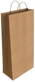 Bolsa De Papel Andina Kraft Verjurado 18X39X8 Cm (Botella) Crudo/Natural Paquete De 50
