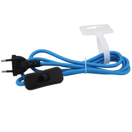 GSC Evolution Cable textil 1.5M (2x0.75mm) clavija+int Azul