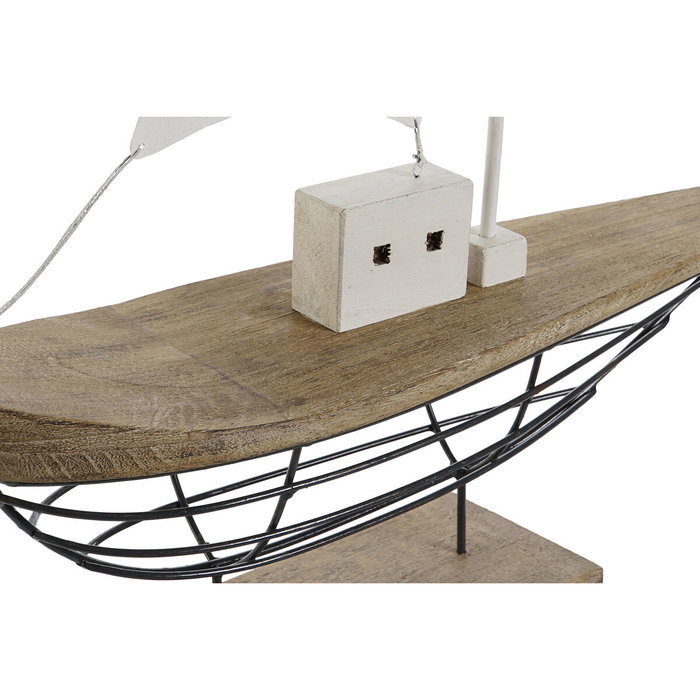 DKD Home Decor Decoración Velero Paulownia y Metal 54x15x61,5