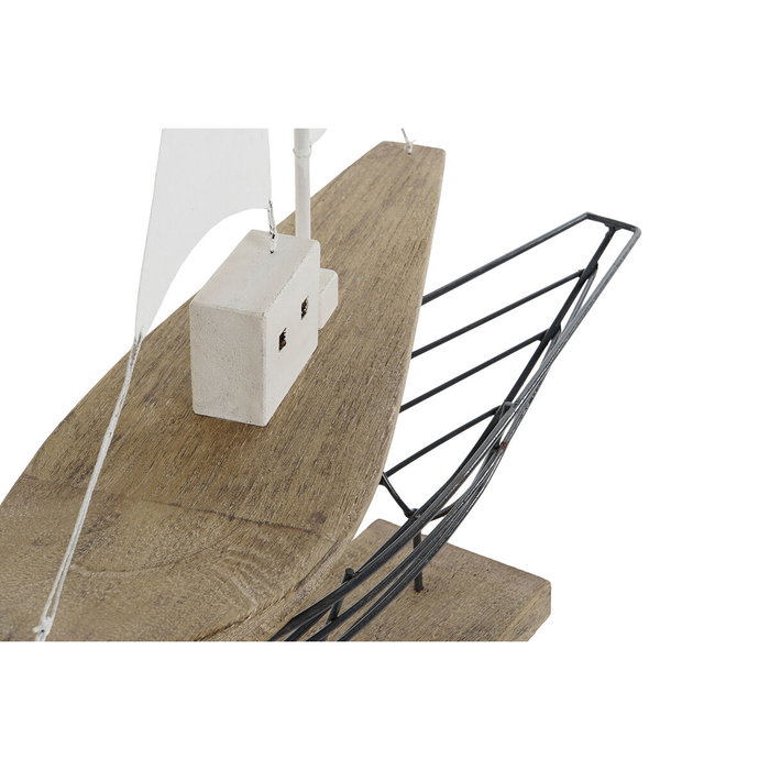 DKD Home Decor Decoración Velero Paulownia y Metal 54x15x61,5