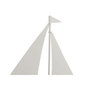 DKD Home Decor Decoración Velero Paulownia y Metal 54x15x61,5