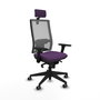 PIQUERAS Y CRESPO Silla de oficina Horna con mecanismo Sincro, Morado y Gris