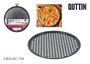 Quttin Molde para Pizza 32.8 cm x 32.8 cm x 1.3 cm, Gris Oscuro (12 Unidades)