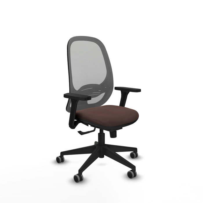 PIQUERAS Y CRESPO Silla de oficina Cilanco con mecanismo Sincro, Marrón oscuro y Gris PIQUERAS Y CRESPO Silla de oficina Cilanco con mecanismo Sincro, Marrón oscuro y Gris