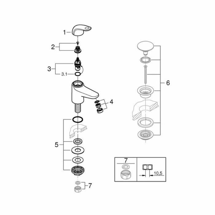 Grohe Grifo monomando GROHE Swift 20617001 Cromo Talla XS Grohe Grifo monomando GROHE Swift 20617001 Cromo Talla XS