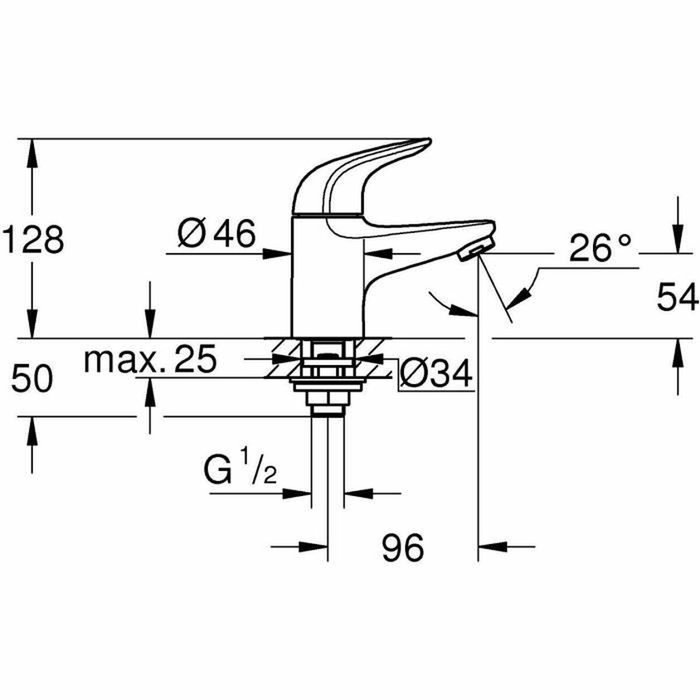 Grohe Grifo monomando GROHE Swift 20617001 Cromo Talla XS Grohe Grifo monomando GROHE Swift 20617001 Cromo Talla XS