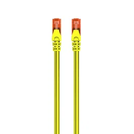 Ewent IM1011 Cable de red RJ45 UTP Cat6 1m Amarillo, Latiguillo de Ethernet, U/UTP, para Redes 10/100/1000 Mbps