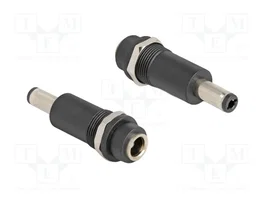 DeLOCK Adaptador de género DC 5,5 x 2,5 mm hembra a CC 5,5 x 2,1 mm macho