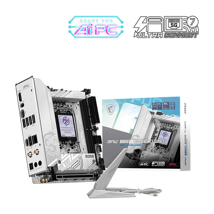 MSI MPG B860I EDGE TI WiFi Placa Base Mini-ITX (B860.S1851.mITX.DDR5) - Compatible con DDR5