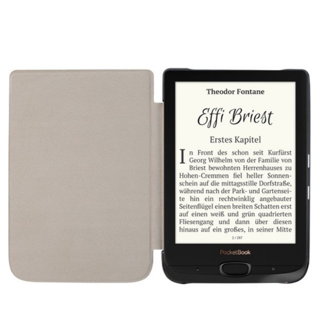 Pocketbook Funda Serie Shell Negro para Basic 4, Basic Lux 4, Basic Lux 3, Basic Lux 2, Touch Lux 4, Touch Lux 5, Touch HD 3, Color