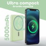 Tnb Batería Externa 5000 mAh con MagSafe, Compatible iPhone, Color Verde