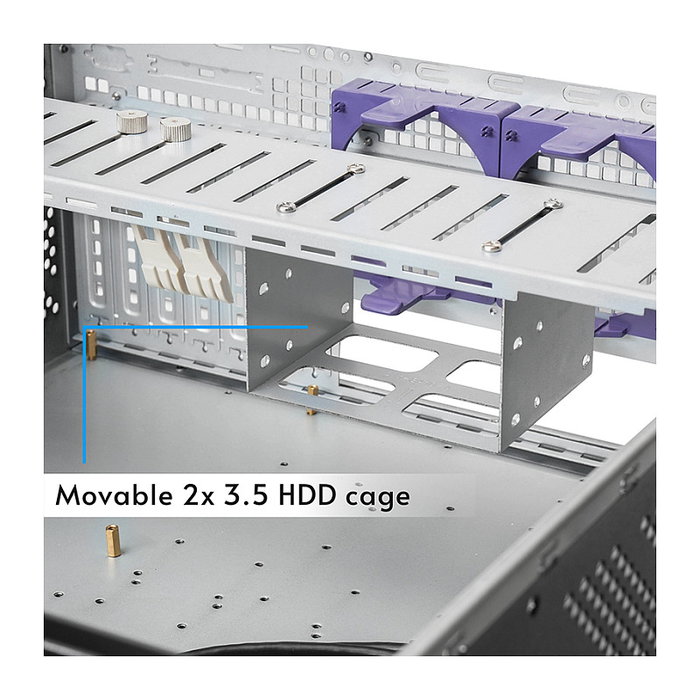 Chieftec UNC-409S-AIO-OP Caja de Servidor para Rack 4U Negra